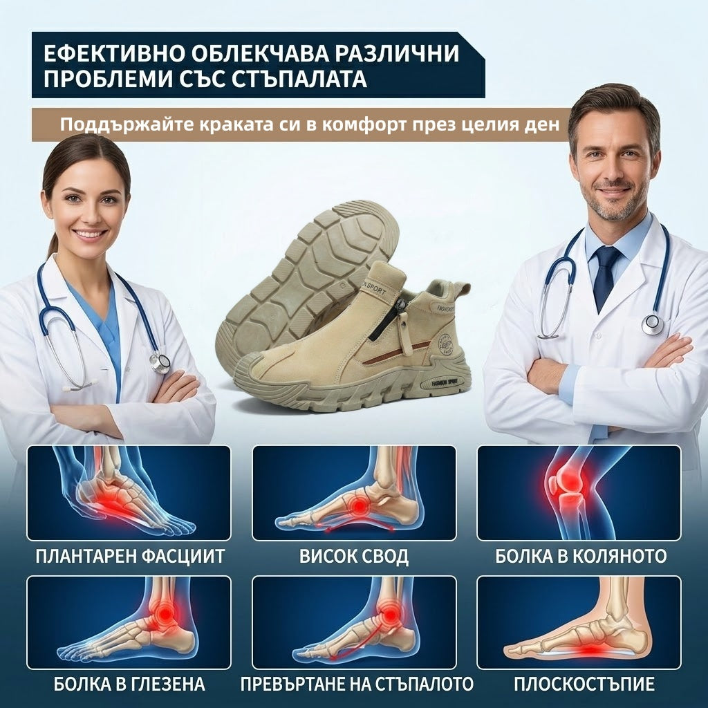 【⏰70% отстъпка днес! Не пропускайте!】Ергономично проектирани ортопедични обувки за ходене, абсорбиращи ударите✅️Здравословни ортопедични обувки, създадени специално за европейски мъже.