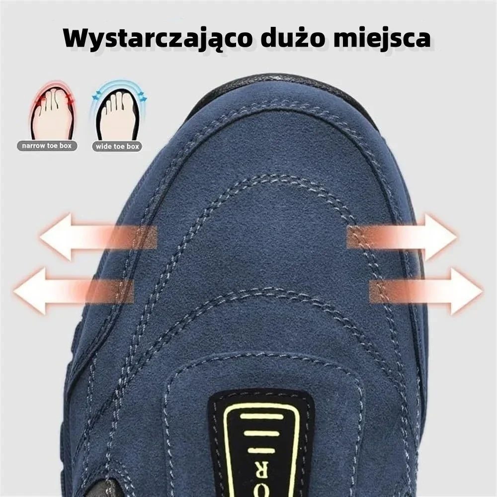 🔷70% zľava dnes - Nenechajte si to ujsť! ⬛Novo navrhnuté ortopedické semišové topánky, mäkké, pohodlné, vodeodolné a protišmykové 🦶 Zmierňuje bolesť nôh