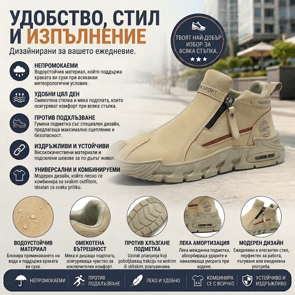 【⏰70% отстъпка днес! Не пропускайте!】Ергономично проектирани ортопедични обувки за ходене, абсорбиращи ударите✅️Здравословни ортопедични обувки, създадени специално за европейски мъже.