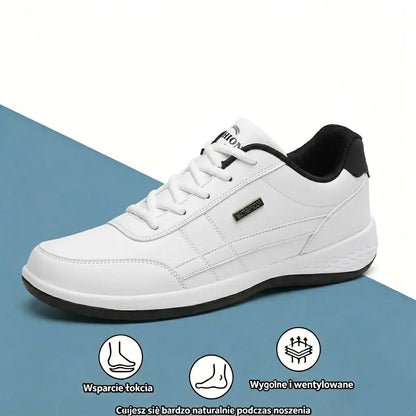 Pohodlná športová obuv【⏰ Posledný deň – zľava 70 %! Nepremeškajte to!】 Ergonomicky navrhnutá ortopedická obuv tlmiaca nárazy – ✅️ ortopedická obuv z pravej kože, špeciálne navrhnutá pre európskych mužov.